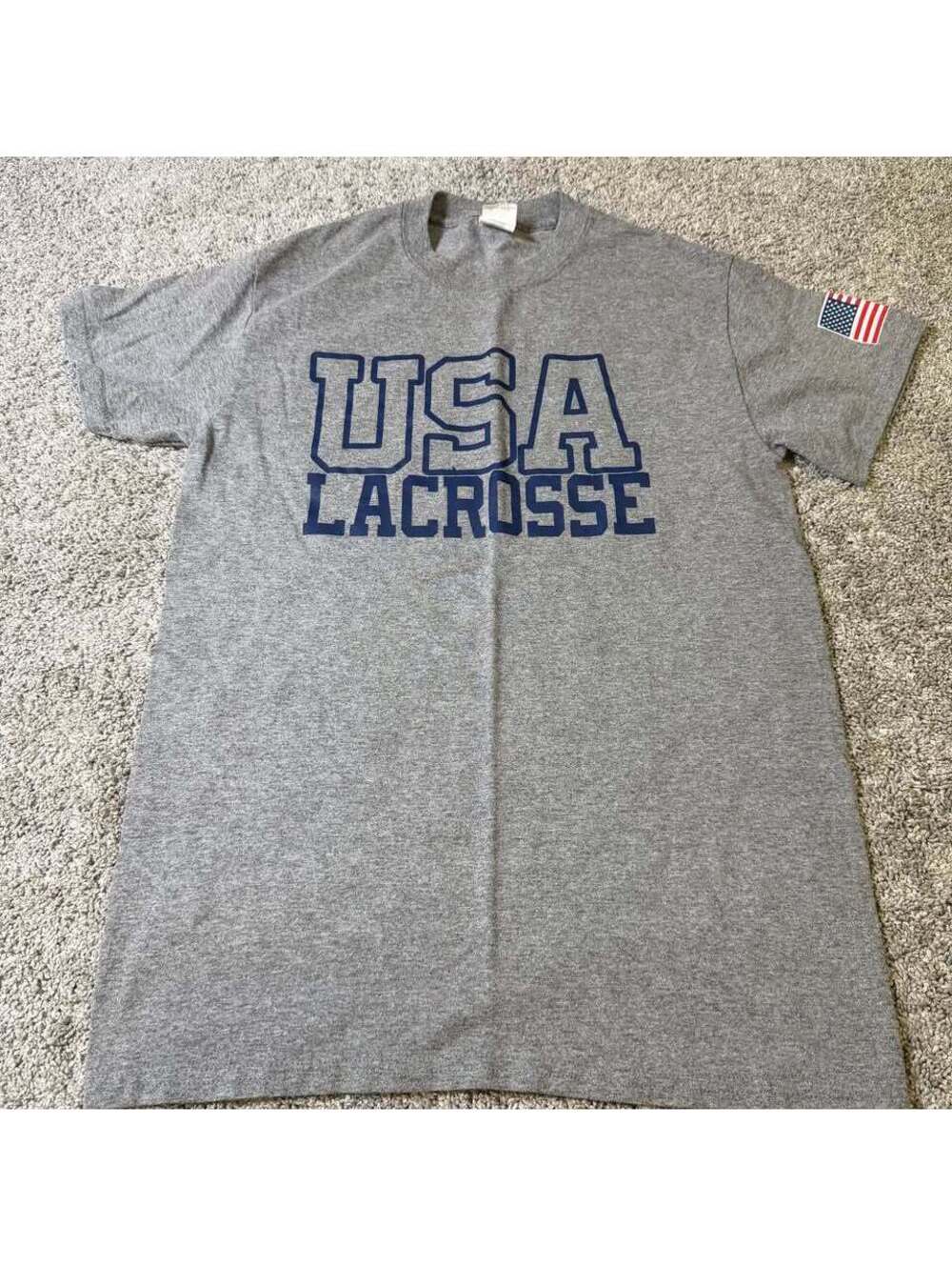 Gildan USA Lacrosse Gray T-Shirt Size Small NEW